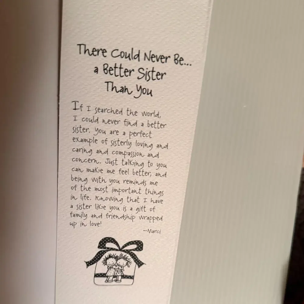 To My Sister Book - A Gift of Love and Inspiration by Marci Blue Mountain Gifts